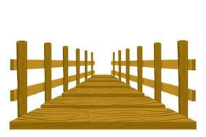 directional wooden bridge element vector