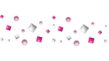 3d Confetti Firecracker Ribbon Paper Element Set. Bright colored figures fly in different directions. Figures in middle. Poster design postcard banner web design. . vector