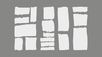 Paper and Elements scrapbooking Old torn crumpled. Different textures patterns ragged edgess document mockup. illustration. vector