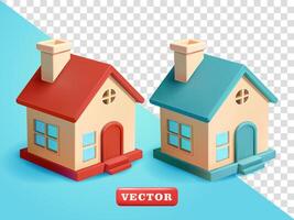 House, 3d. Suitable for property, business and design elements vector