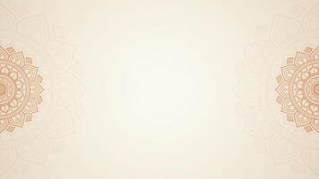 Simple Blank Intricate Mandala Horizontal Plain Background Design with Symmetrical Elements vector