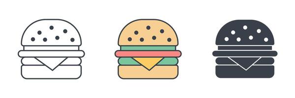 Hamburger icon theme symbol illustration isolated on white background vector