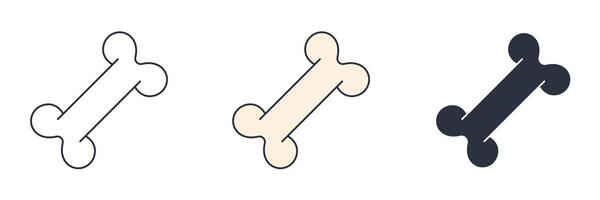 Dog Bone icon symbol illustration isolated on white background vector