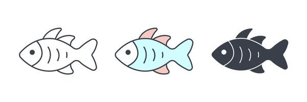 Fish icon theme symbol illustration isolated on white background vector