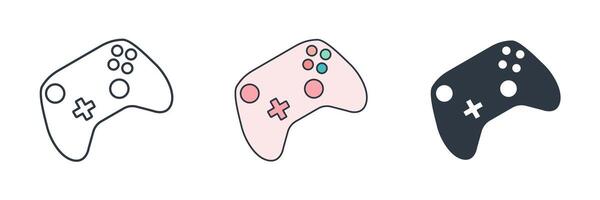 Game Controller, Gamepad icon theme symbol illustration isolated on white background vector