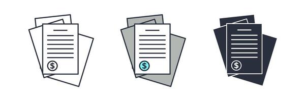 bank statement Icon theme symbol illustration isolated on white background vector
