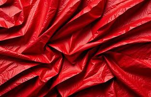 Dark red crumpled paper texture background, Abstract wrinkled wallpaper photo