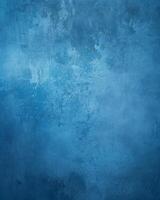 Flat texture portrait backdrop in blue. Noisy and grainy, rough and textured grunge surface background photo