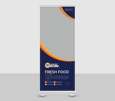 Modern roll up banner template design vector