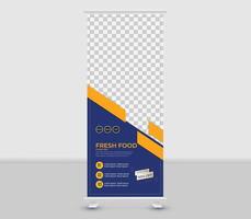 Roll banner template design vector
