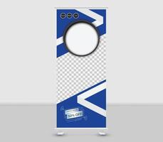 Roll banner template design vector