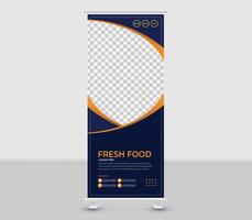 Modern roll up banner template design vector