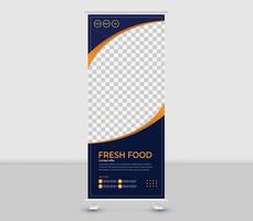 Modern roll up banner template design vector