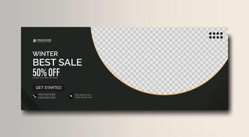 Modern social media cover and web banner template design vector