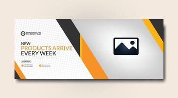Modern social media cover and web banner template design vector