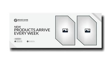 Modern social media cover and web banner template design vector