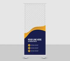 Roll banner template design vector