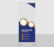 Modern roll up banner and x banner template design for business vector