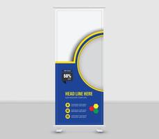 Roll banner template design vector