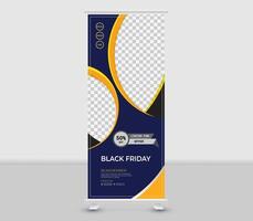Roll banner template design vector