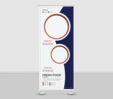 Modern roll up banner and x banner template design for business vector
