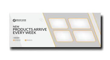 Modern social media cover and web banner template design vector