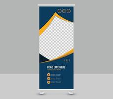Roll banner template design vector