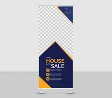 Roll banner template design vector