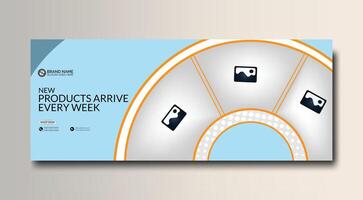 Modern social media cover and web banner template design vector