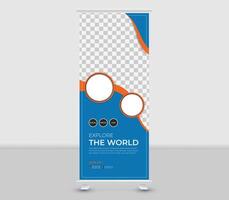Roll banner template design vector