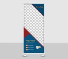 Modern roll up banner template design vector
