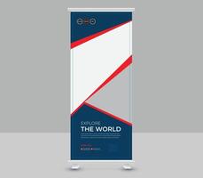 Roll banner template design vector