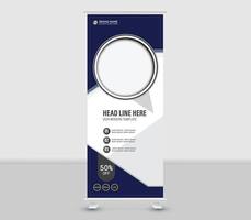 Roll banner template design vector