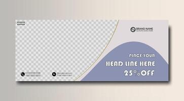 Modern social media cover and web banner template design vector
