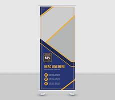 Roll banner template design vector