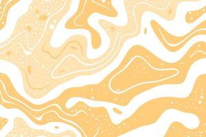 Abstract vintage poster of colorful wavy lines and shapes. Summer bright background. Groovy psychedelic curved waves. illustration vector