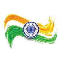 Indian Tricolor flag background for independence day. Website banner and greeting card design template. vector