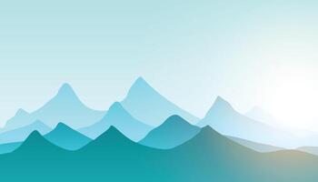 design mountains ridges in time of sun to set digital drawn texture illustration vector