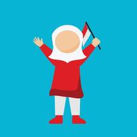 Dirgahayu Indonesia Character Design vector