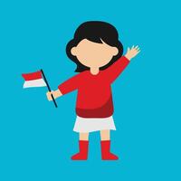 Dirgahayu Indonesia Character Design vector