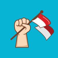 Dirgahayu Indonesia Character Design vector