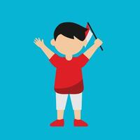 Dirgahayu Indonesia Character Design vector