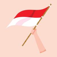 Dirgahayu Indonesia Element Character Illustration vector
