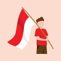 Dirgahayu Indonesia Element Character Illustration vector