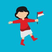 Dirgahayu Indonesia Character Design vector
