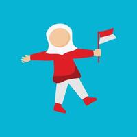 Dirgahayu Indonesia Character Design vector