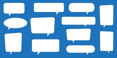 Set of speech bubbles. Speak bubble text, cartoon chatting box, message box. Blank empty speech bubbles. vector