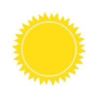 Sun icon in flat style, simple yellow sun. vector