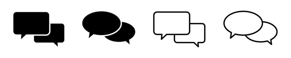 Chat icon. Talk bubble speech icon. Dialogue balloon icon. vector