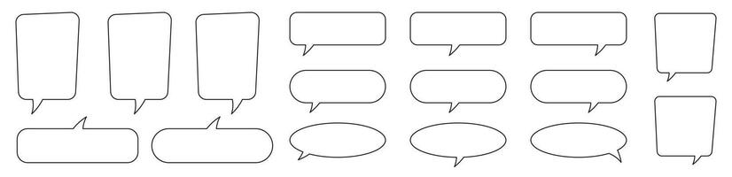 Speech bubble, speech balloon, chat bubble line art icon for apps and websites. vector